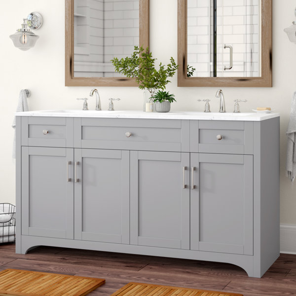 Lark Manor Hitchin 60" Double Bathroom Vanity Set & Reviews Wayfair